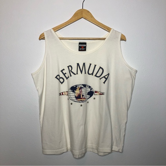Vintage 1990s Bermuda Signal Sport Tank Top XL - Picture 6 of 6